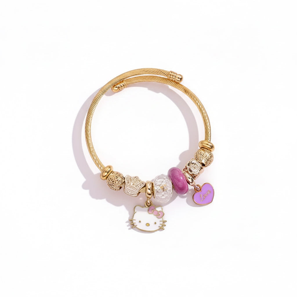 Kawaii Pink Gold Bracelet