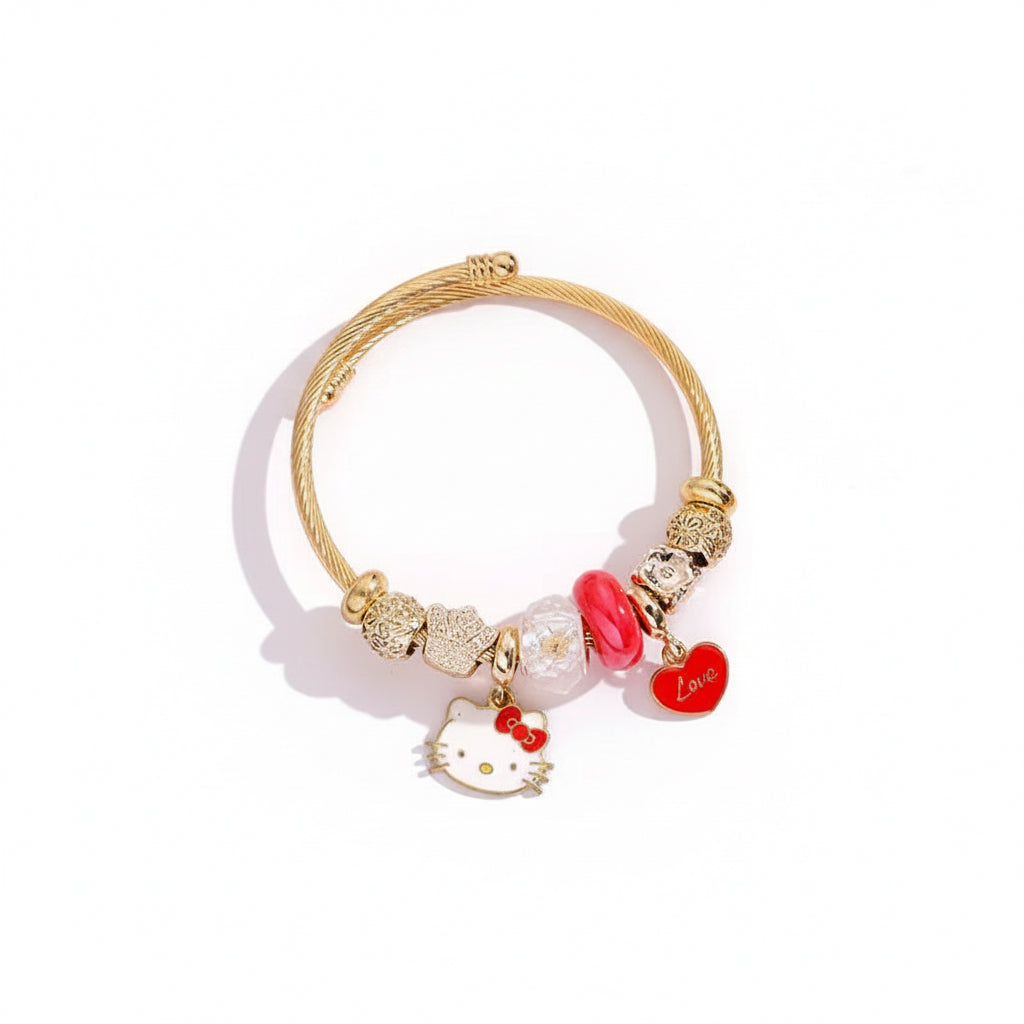 Kawaii Ruby Gold Bracelet