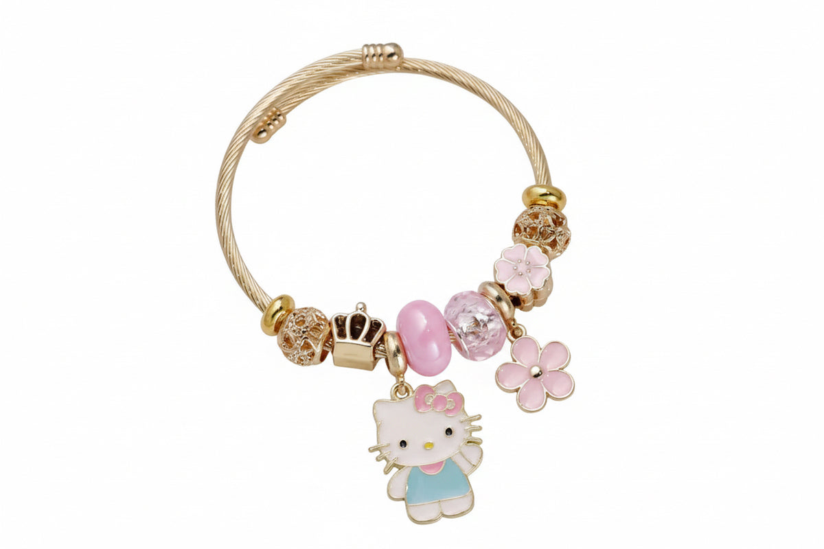 Kawaii Kitty Gold Bracelet