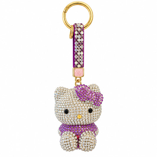 Hello Kitty Luxury Rhinestone Keychain Purple