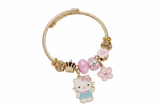 Kawaii Kitty Gold Bracelet