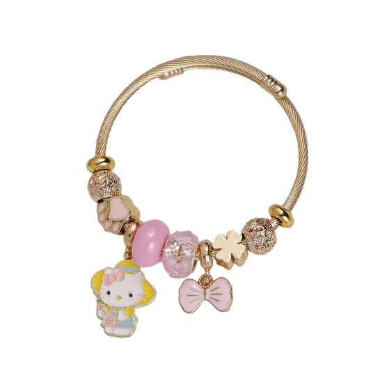 Kawaii Flowerpot Gold Bracelet